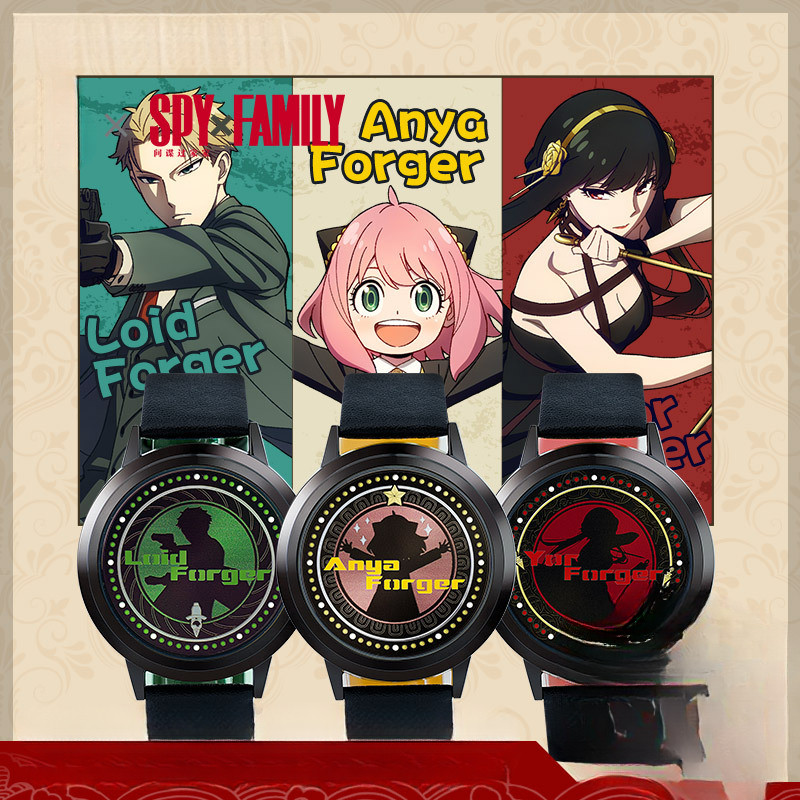 Spy x Family Lucky Stone Anime Merchandise Aniya Joel Lloyd LED Touchscreen Electronic Watch