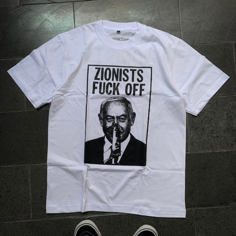 WE CANT STOP - ZIONISTS OFF TSHIRT WHITE