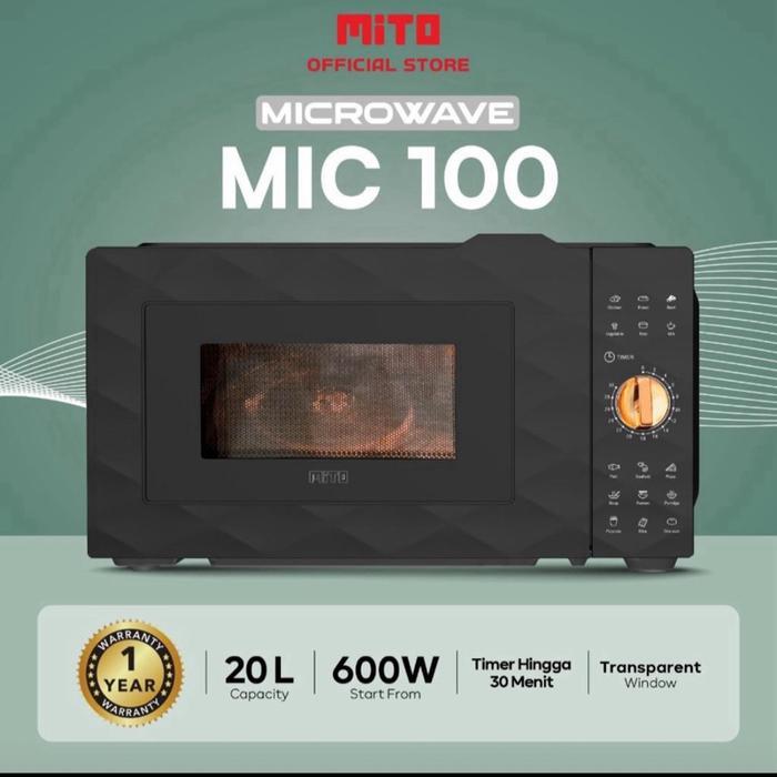 Microwave Mito MIC100 Hitam 20 Liter 600W