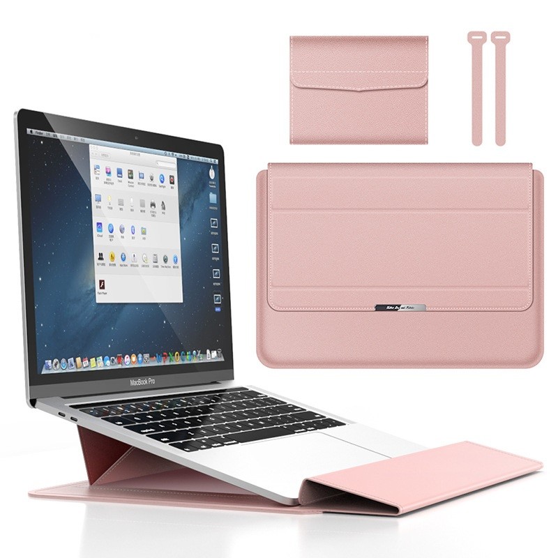 for Lenovo IdeaPad Flex 5 14in Laptop Sleeve PULeather Magnetic Flip Case Foldable Stand Wrist Pad a