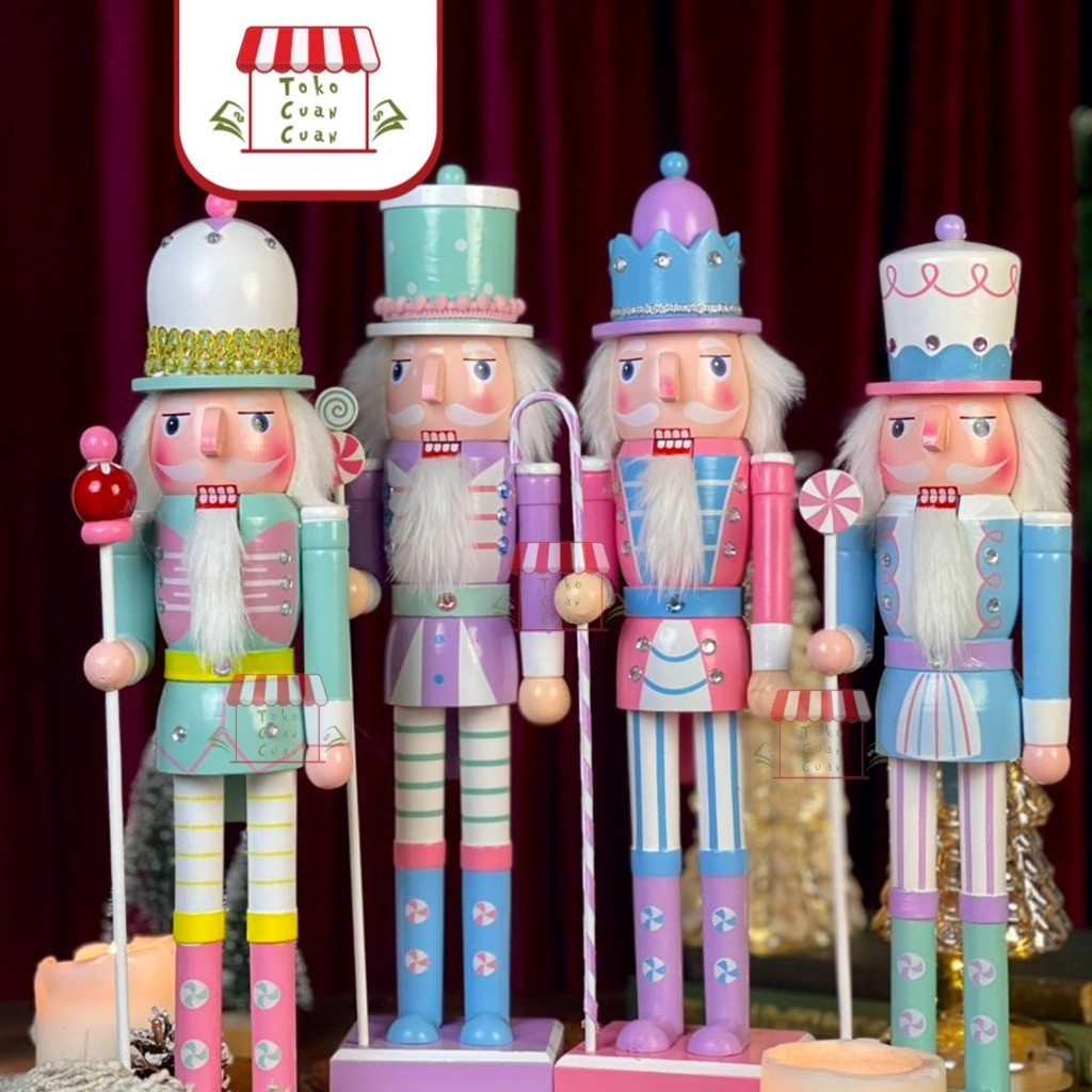 PROMOTCC Christmas Nutcracker soldier patung natal dekorasi natal hiasan natal impor aksesoris Natal