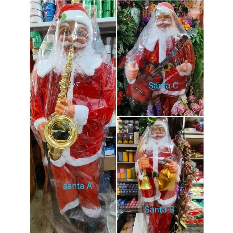 PROMOBONEKA SANTA CLAUS MUSIK JOGET JUMBO/PATUNG SANTA CLAUS MUSIC BISA GERAK (DANCING SANTA CLAUS)R