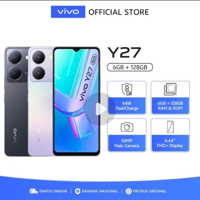 HP VIVO Y27 Murah 5G/4G RAM 8GB+256GB. handphone 6.6 inchi/Batrai 5000MAH