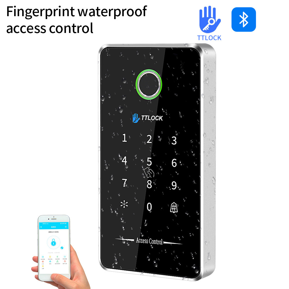 MJ02 TTLOCK APP Bluetooth Outdoor Fingerprint NFC Bluetooth Rfid Passcode Card Ip67 Waterproof