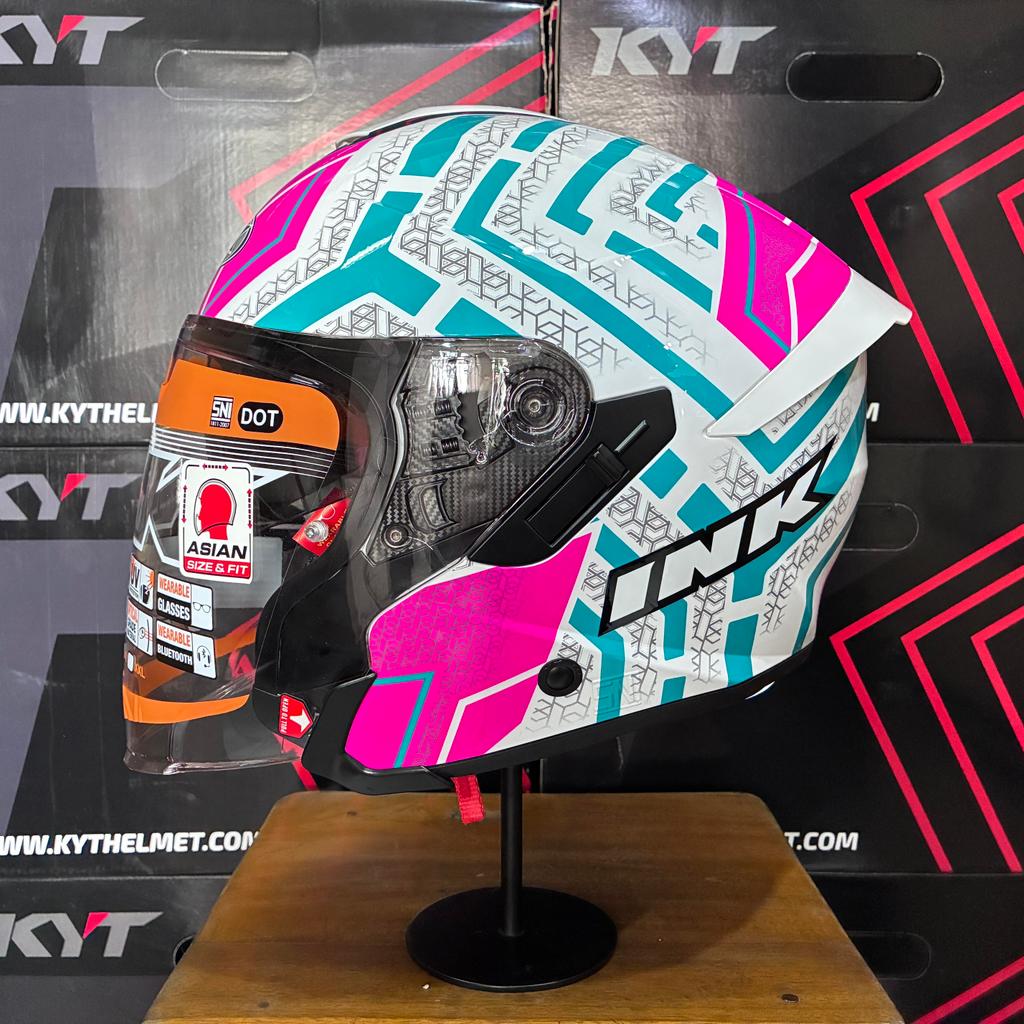 Helm Half Face INK TERRA-2 Graphic #2 Corak Original