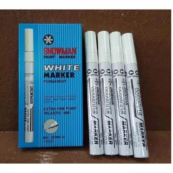 Spidol snowman paint marker white