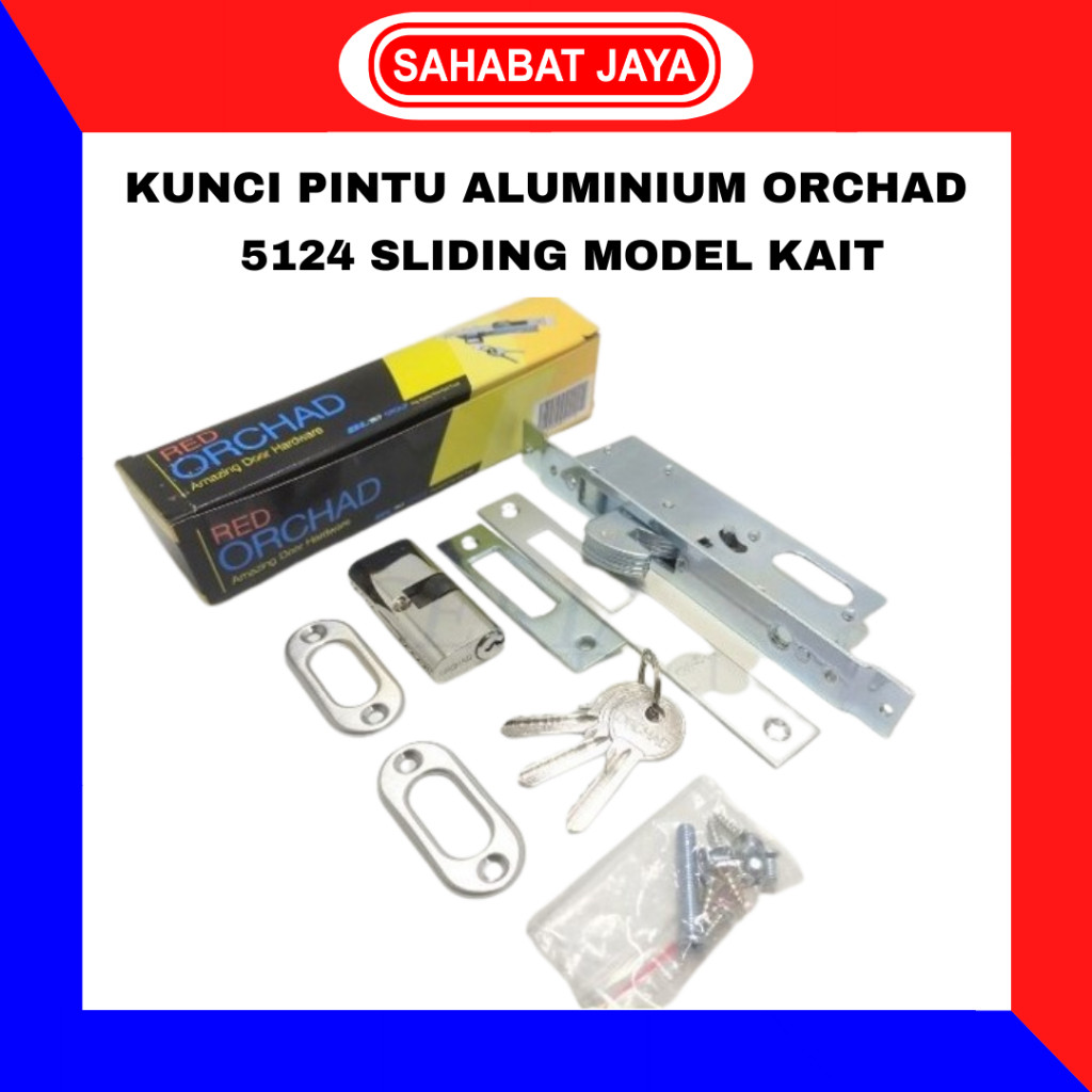 Kunci Pintu Rumah Geser Sliding 5124 (2423) / Dorong Swing 5123 (2123) Pintu Aluminium Set Pintu Kam