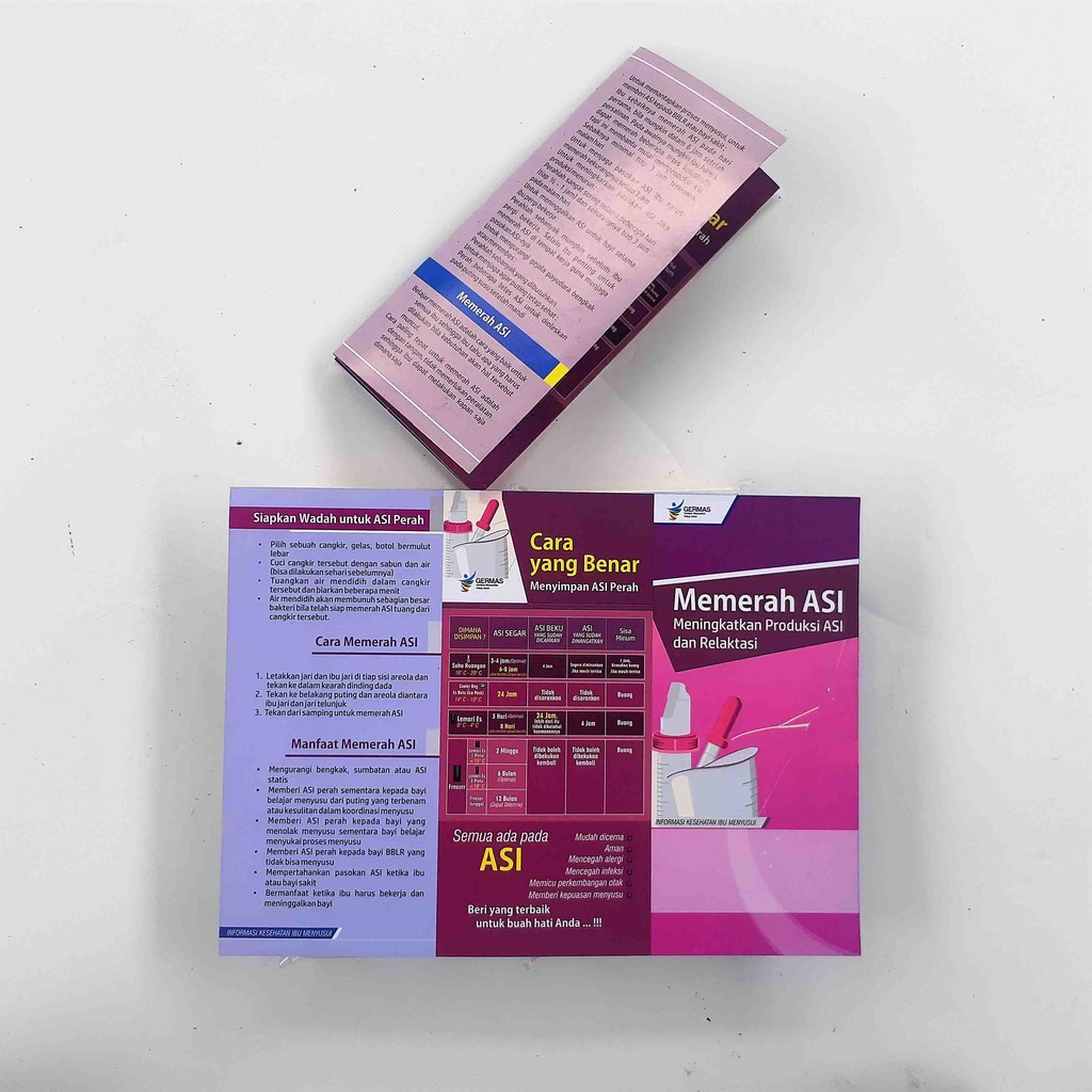 Leaflet / Brosur Cara Memerah ASI dan Cara Menyimpan ASI, Brosur ASI EKSKLUSIF