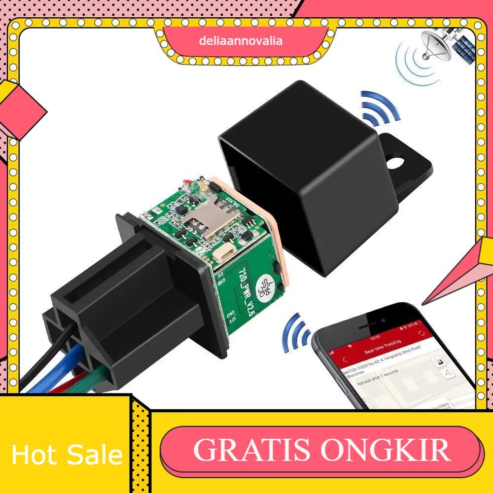 alat pelacak gps mini jarak jauh/gps tracker mobil/GPS YunTrack CJ720-gps motor jarak jauh anti mali
