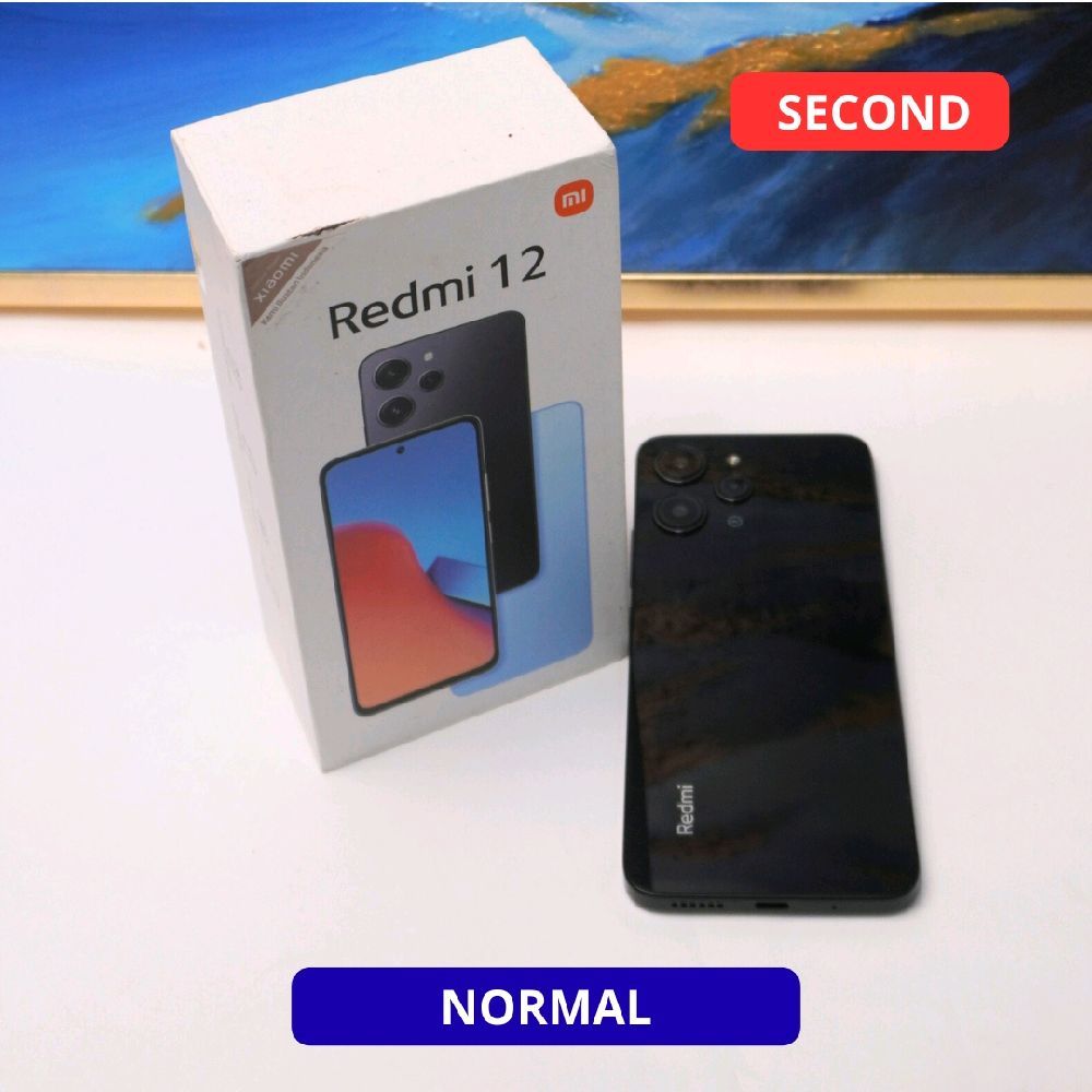 XIAOMI REDMI 12 8/256 GB - HP SECOND ORIGINAL SINAR MUTIARA CELL