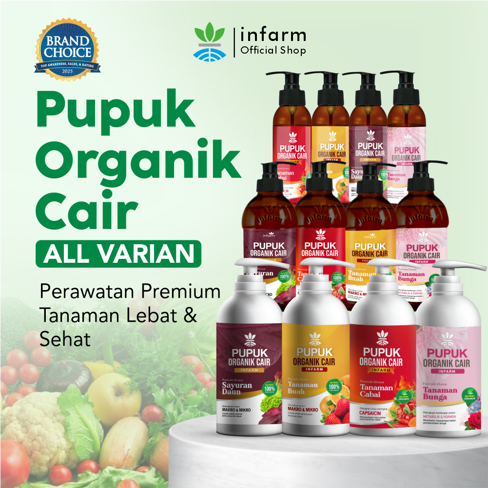 INFARM - Pupuk Organik Cair 100mL / 500mL / 1 Liter POC Tanaman Buah Sayur Bunga Cabai Berkualitas