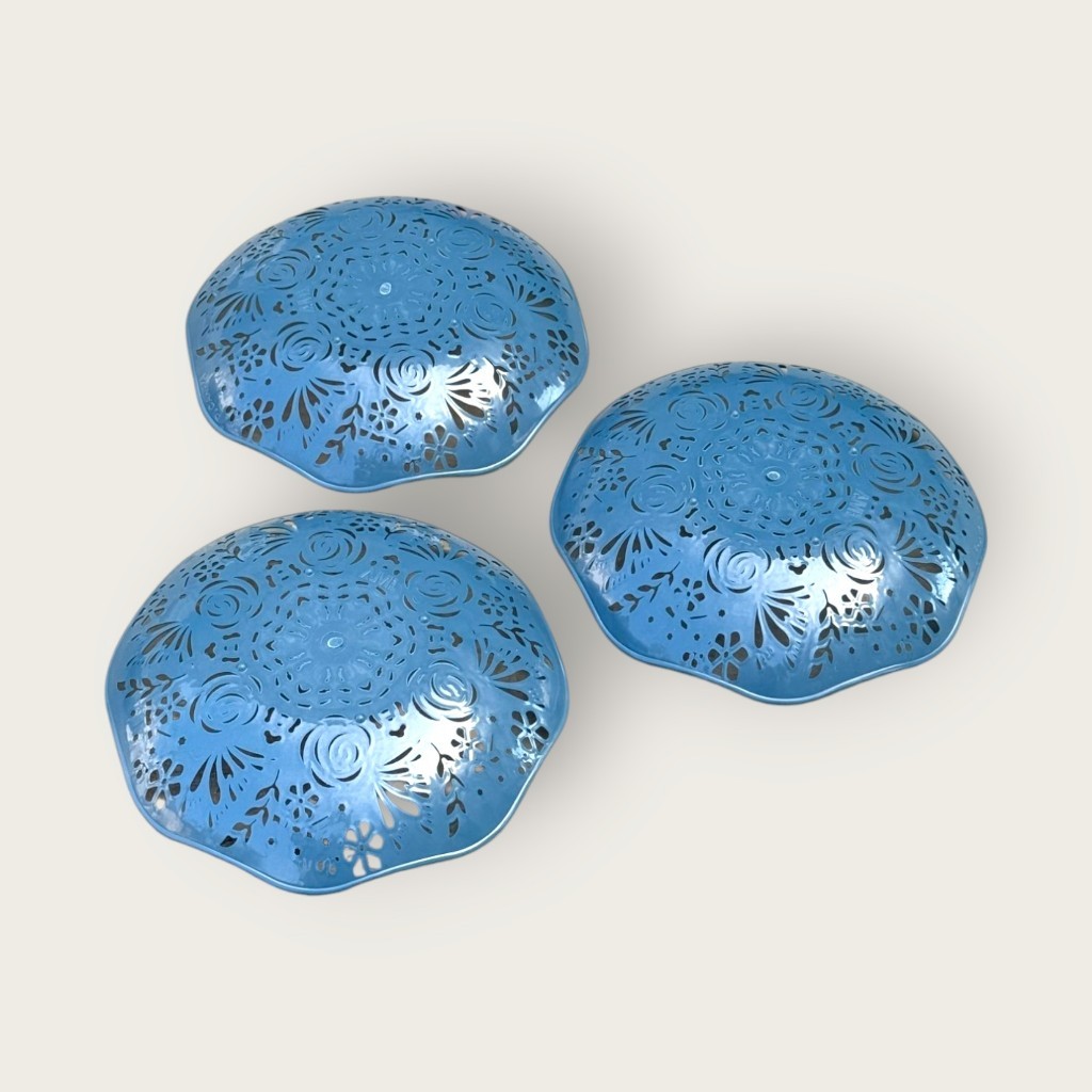 Piring Saji Buah Motif Bunga Padi 22cm – Piring Plastik Elegan Serbaguna Lusinan Piring Usaha Pecel 