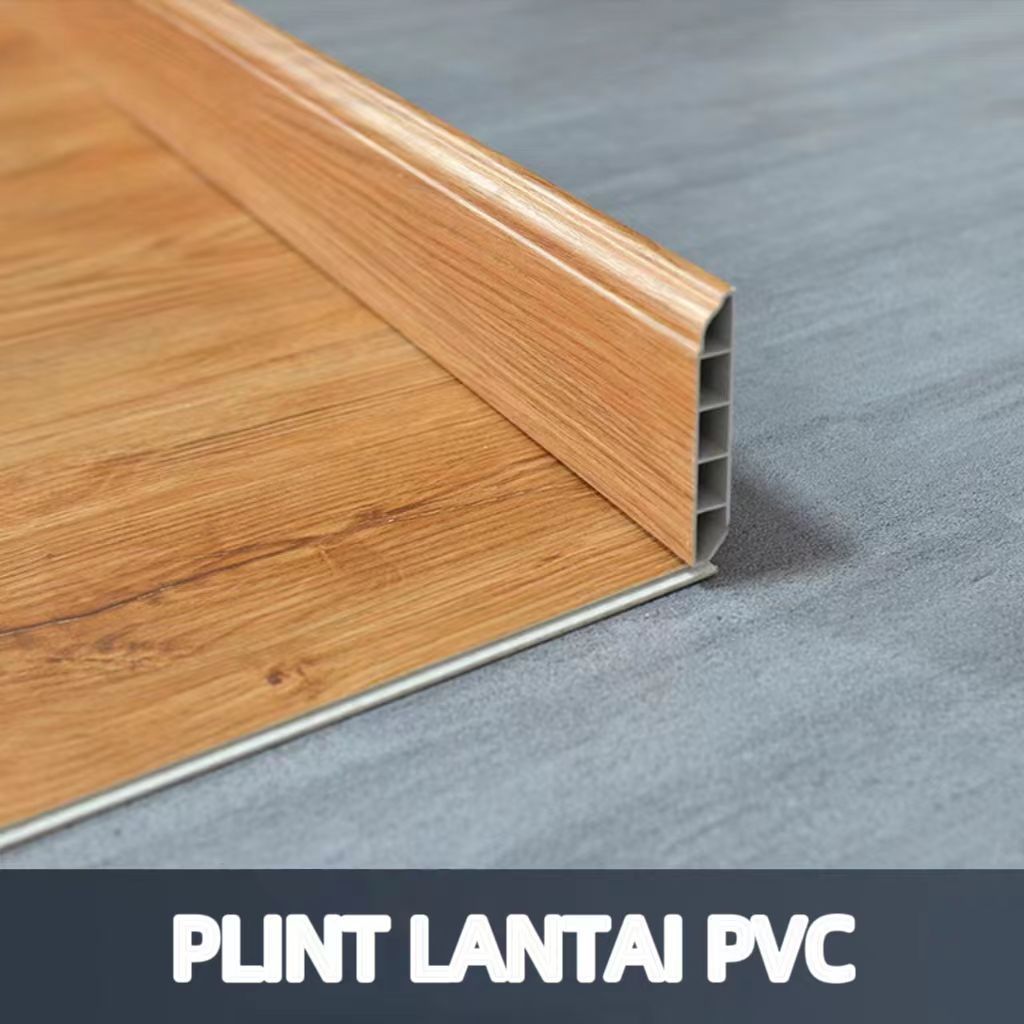 PLINT LANTAI PVC/PLINT LANTAI/ 8CM LIST BAWAH TEMBOK/LIST PLANK PVC/LIST LANTAI SKIRTING/LIST PVC/PL