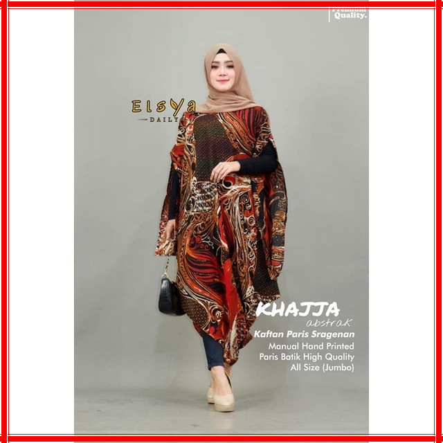 DISKON Kaftan Paris Asimetris #4 Batik Solo/Dress Batik.Kaftan Paris.Batik Wanita.Asimetris Kaftan O