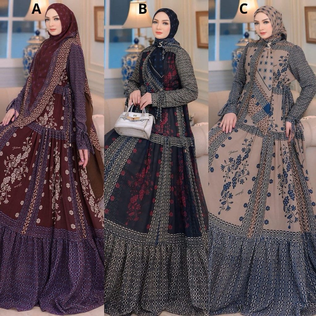 OWCAN SERIES BY YODIZEIN SYARI GAMIS SYARI SET SCARAFT SET KHIMAR READY RUMAH GAMIS SURABAYA