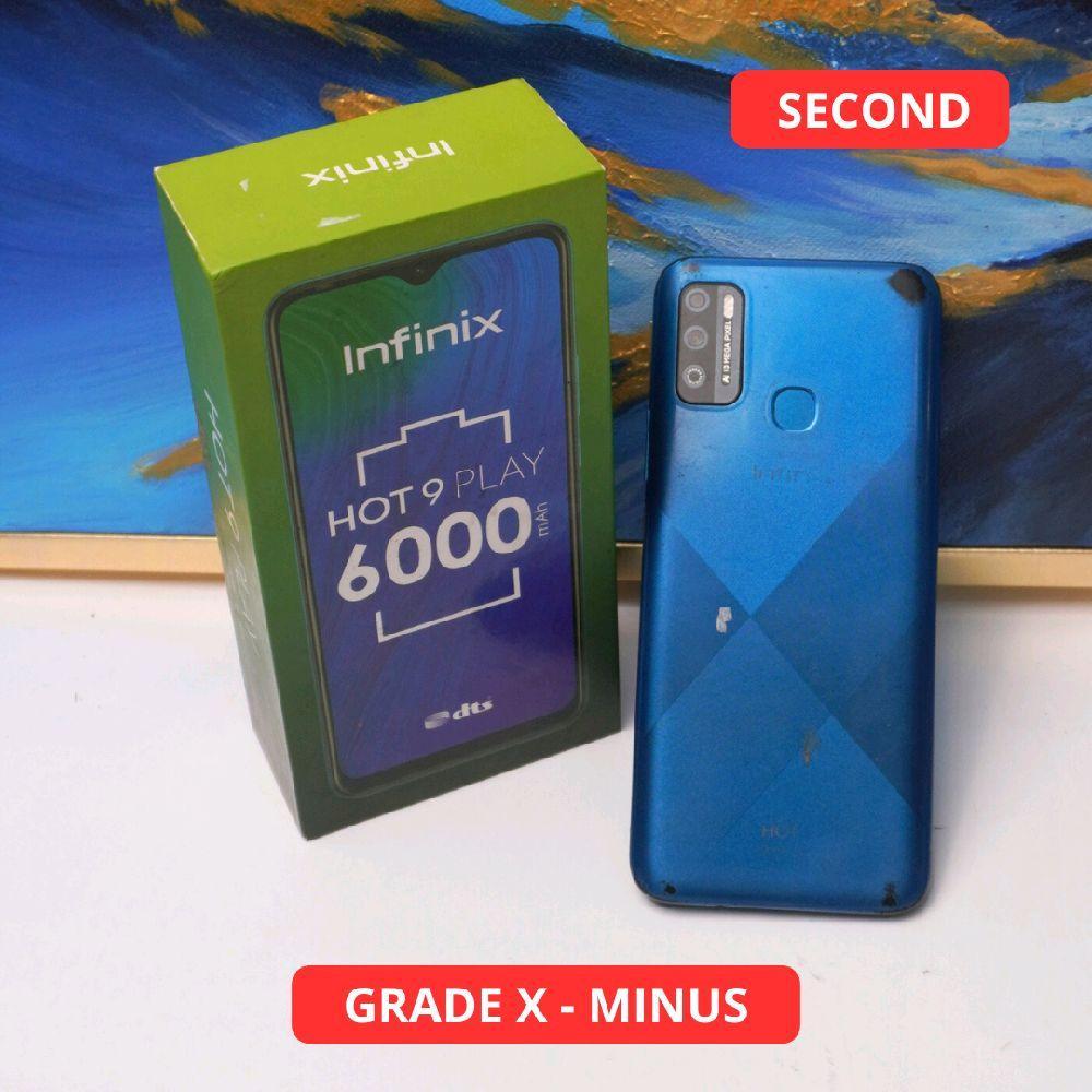 INFINIX HOT 9 PLAY 4/64 GB - MINUS HP SECOND ORIGINAL SINAR MUTIARA CELL (93009)