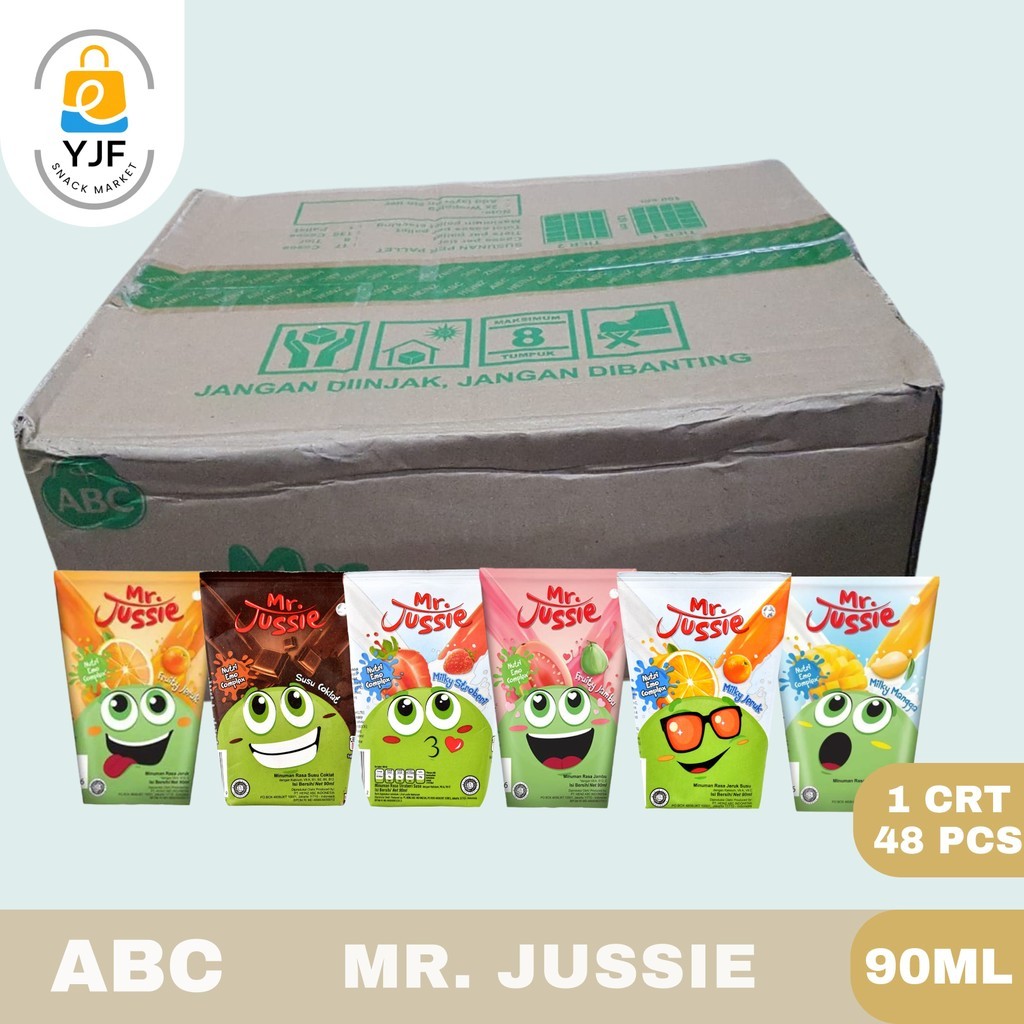 ABC Mr. Jussie Minuman Rasa Buah 90ML / 1 KARTON / 48 PCS / Minuman Rasa Buah / Fruity Jeruk / Milky