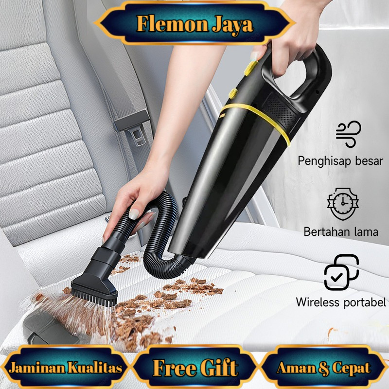 Vacuum Cleaner Portable Mini Penghisap Debu Mobil Wireless Kasur Penyedot Debu Vakum Alat