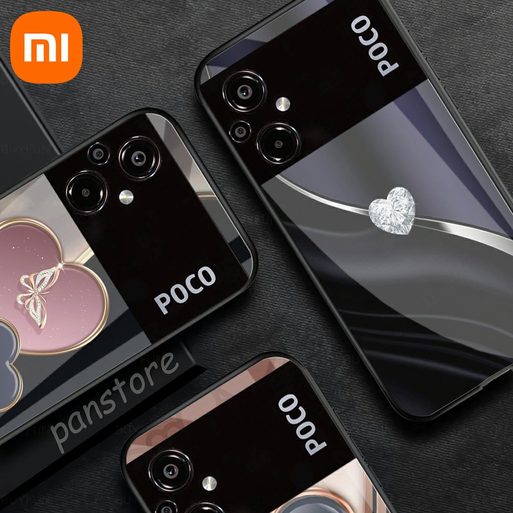 Softcase Glass Case Terbaru Poco M5 [SK - 07] Poco M4 Pro Poco Poco F4 Poco C40 M3 Pro 5G Poco X3 NF