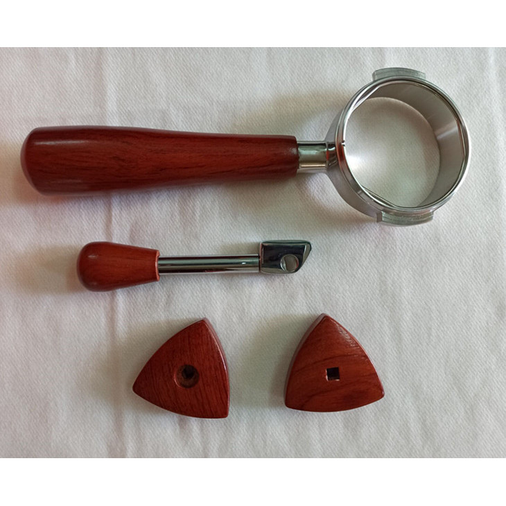 WelhomeWPM Coffee Machine Ross Wood Bottomless Portafilter 58MM  brewing Handle Accessories Portfilt