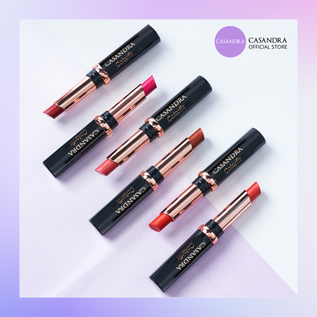 CASANDRA COSMETIC Colorfix Lipstick - Lipstik Matte Tahan Lama Ori Grosir Lipstik Lusinan Murah