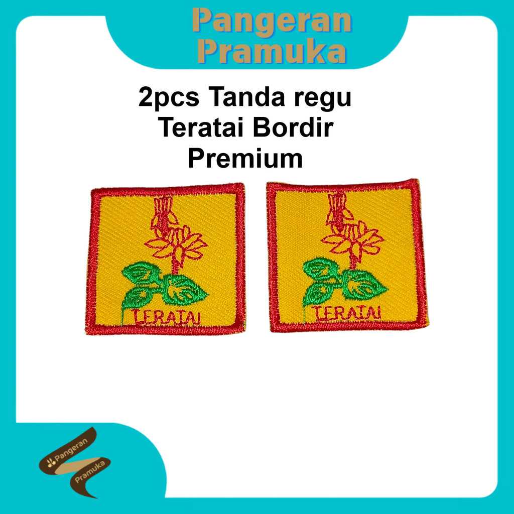 (2pcs) Bet Tanda Regu Teratai Bordir Premium diameter 4cm Pramuka Putri