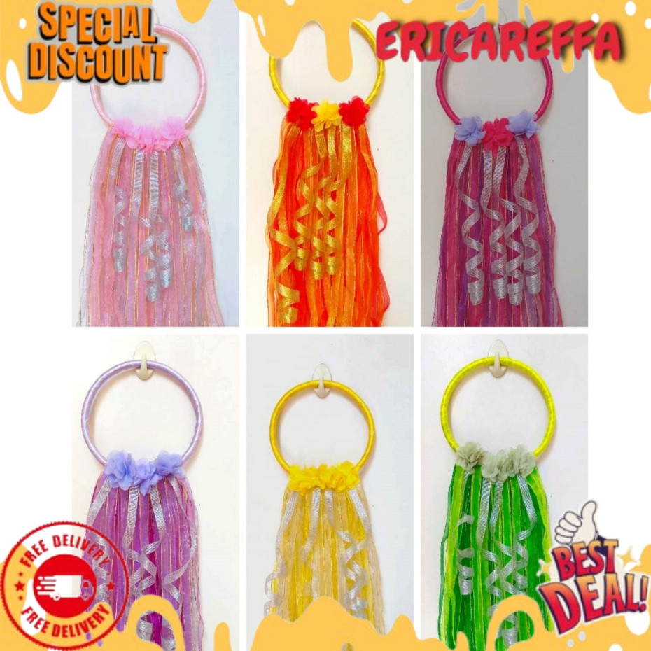 Flower Ring Custom Aksesoris Tari Tamborin Gereja Rebana Tassel Rumbai Pita TERLARIS!!!