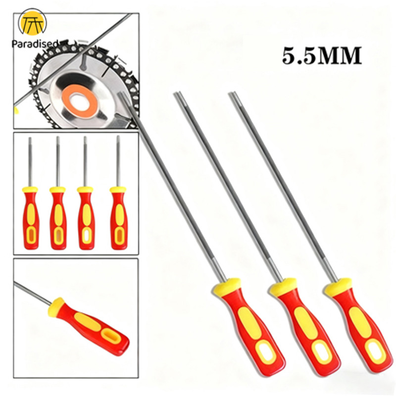 Paradised Kikir Gergaji Mesin Alat Diameter 5.5mm Kikir Gergaji Rantai Melingka Serbaguna