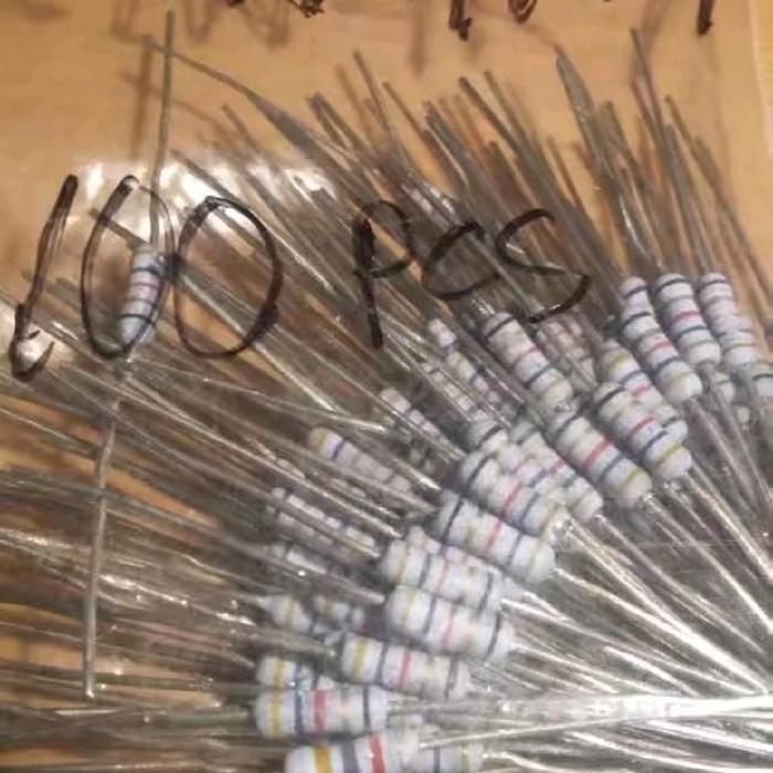 Resistor 4.7K ohm 4.7Kohm 1 watt  1watt 4K7 BERKUWALITAS...