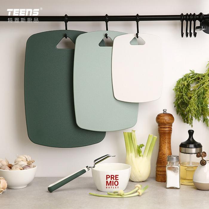[SETIYA KITCHEN] PREMIO Talenan Plastik Multifungsi Set 3 in 1 Minimalis Cutting Board - Hijau