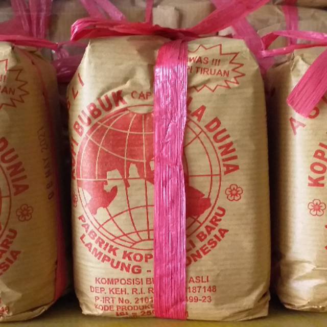 Kopi bubuk cap bola dunia  lampung 225gr.kopi lampung asli