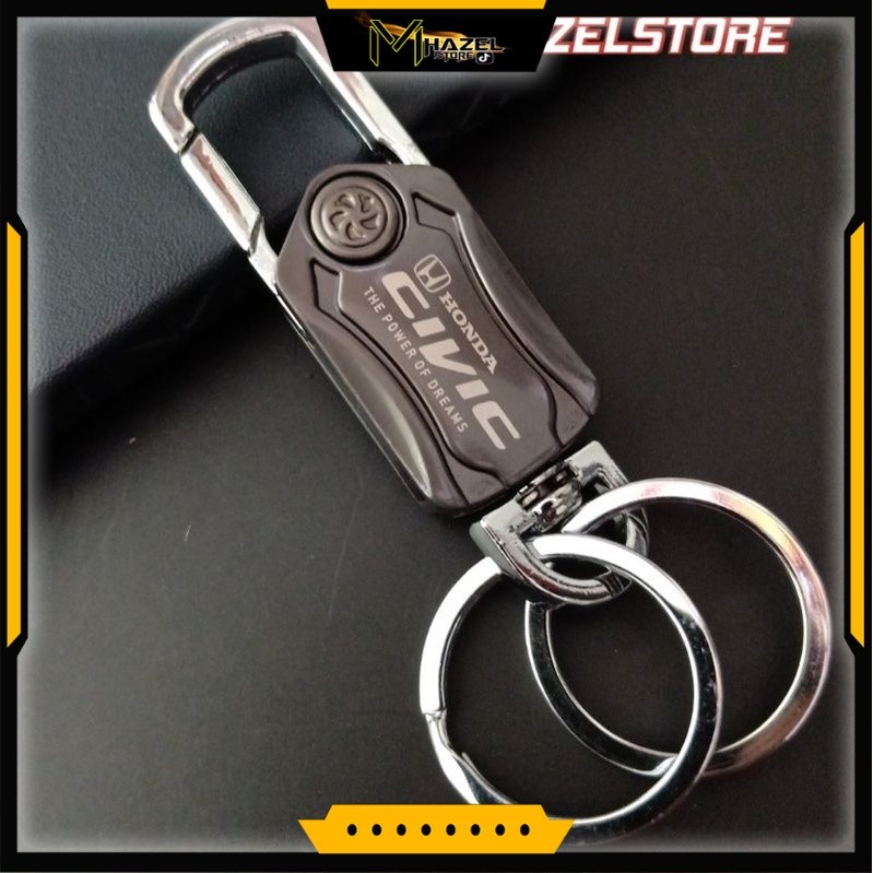 gantungan kunci remote keyless mobil honda civic logo