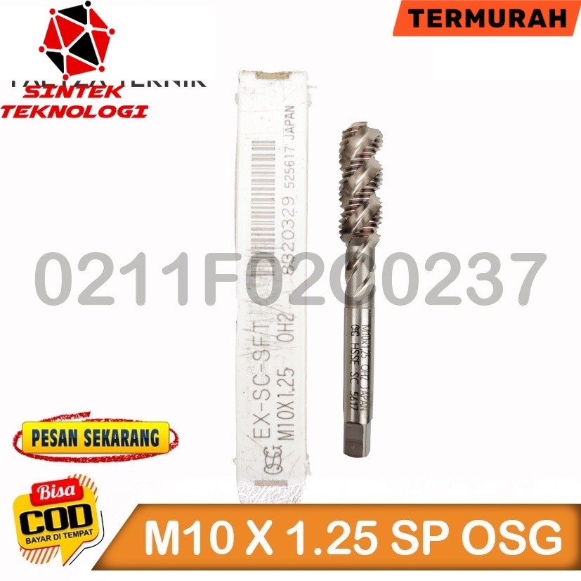 ST tap mesin hand tap m10x1.25 oh2 spiral osg baru bukan yamawa yg