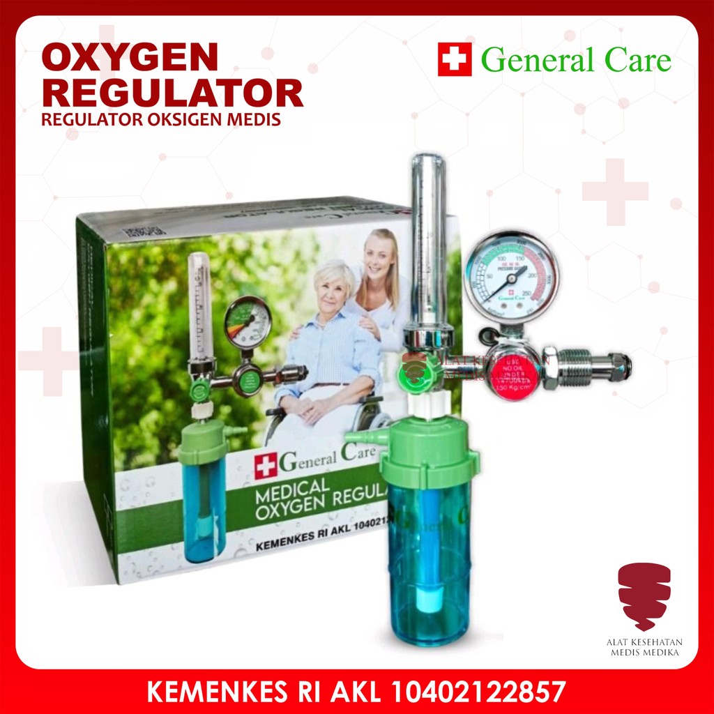 Regulator Oksigen Oxygen Tabung Oxigen Pernapasan Rumah Sakit Dinding