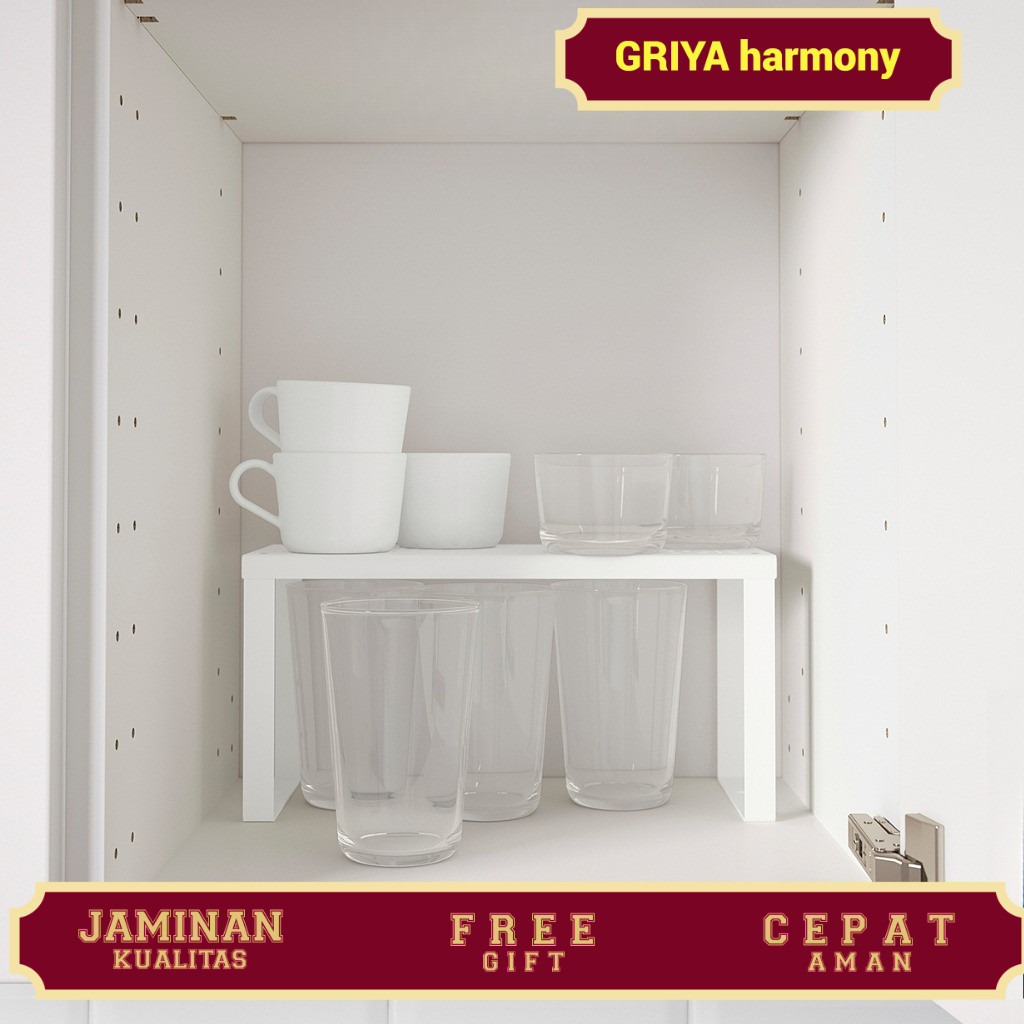 IKEA VARIERA Rak Dapur Susun Minimalis Rak Bumbu Nordic Style 2 Tingkat Rak Dapur Serbaguna Tanpa Ra