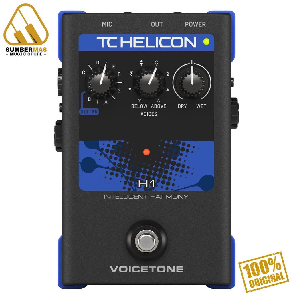 TC Helicon Voicetone H1 Single-Button Stompbox for Realistic Guitar Controlled Vocal Harmony - Efek 