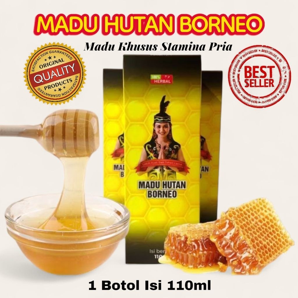 MADU HUTAN BORNEO 1 BOTOL ISI 110ML ORIGINAL MADU KESEHATAN PRIA