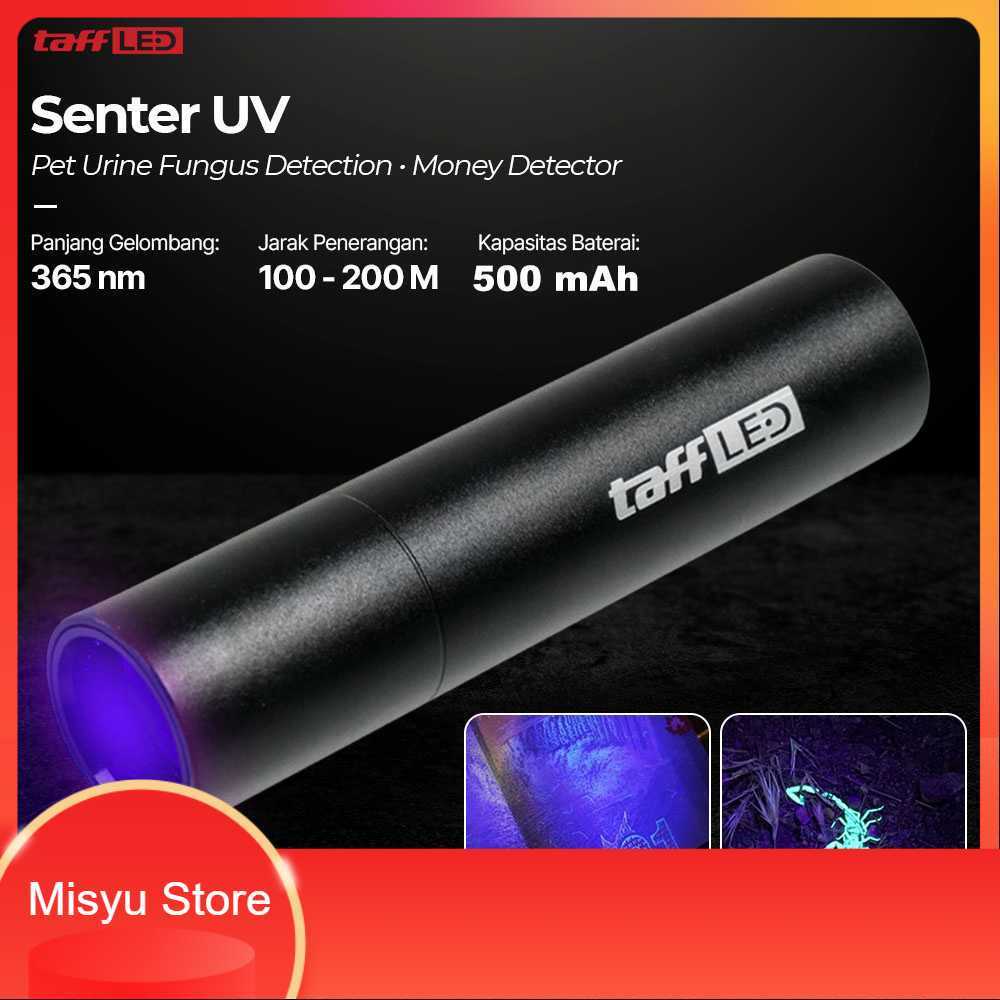 TaffLED Senter UV Ultraviolet Mini Flashlight Money Detector 365nm - S11-Z