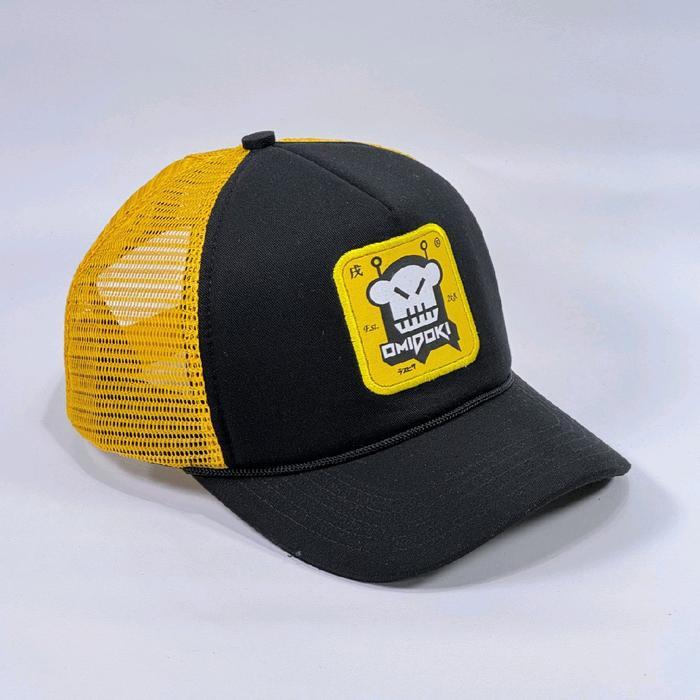 Trucker Hat Omidoki Kuning Hitam Topi Jaring Pria Distro Original