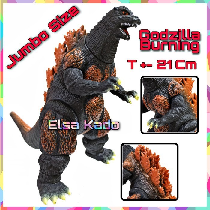 Mainan Godzilla Burning Jumbo Size Monster Ultraman Action Figure