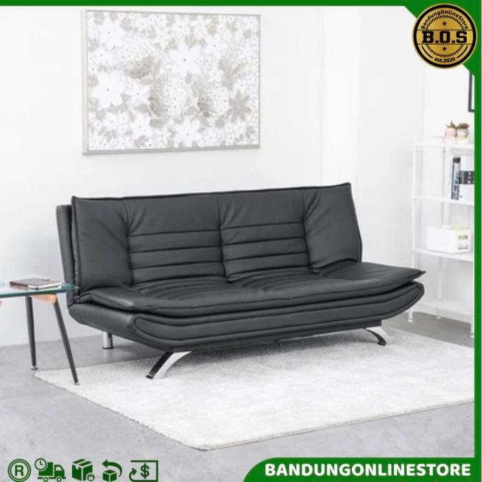 Sofa Bed Kulit Hitam Informa Sofa Lipat Neo Faith Sofa Kasur Sleeper Sofa Black