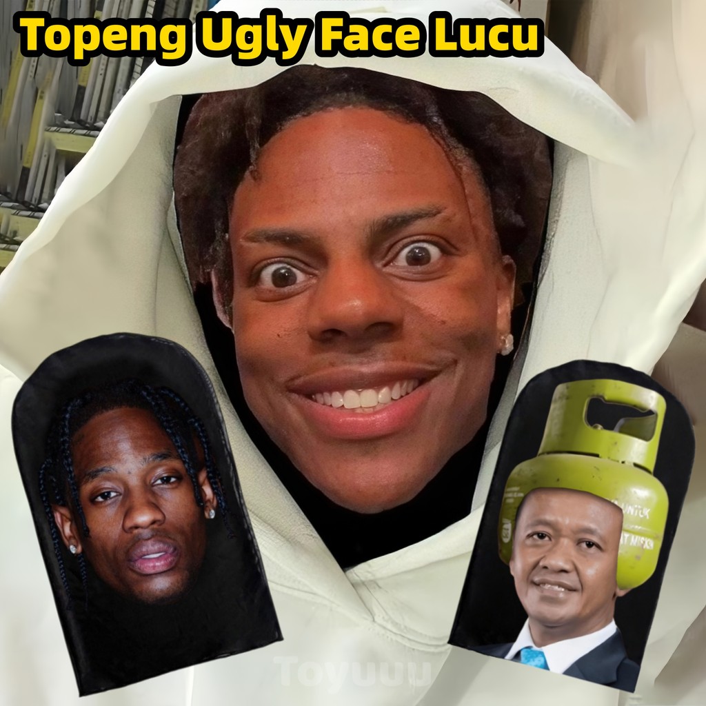 Topeng 3d Lucu/Topeng Ugly Face Lucu/3d Topeng Hallowen/Topeng Wajah Pria Lucu/Masker Lucu/Masker Co