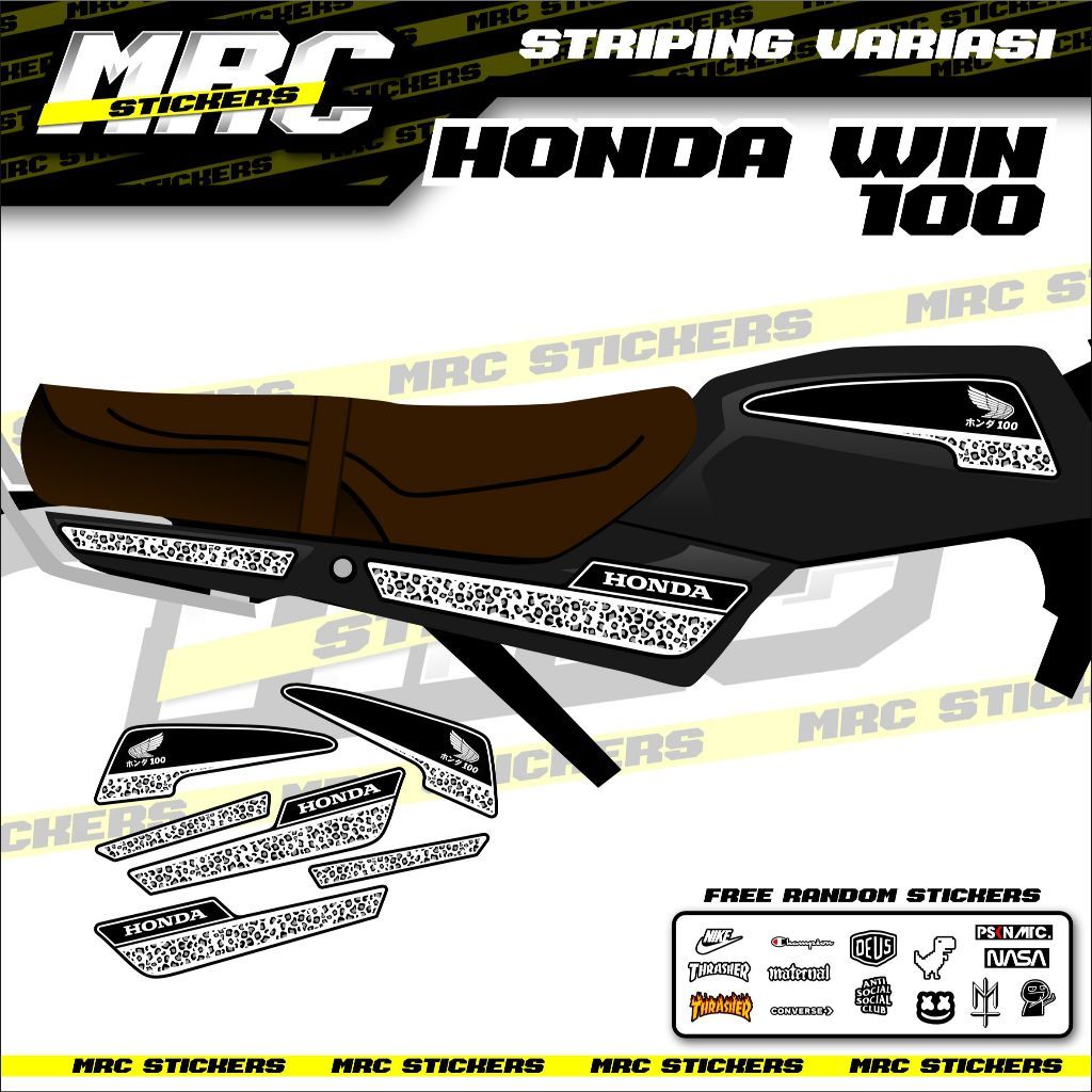 Striping / Stiker / Skotlet Variasi / Custom HONDA WIN 100