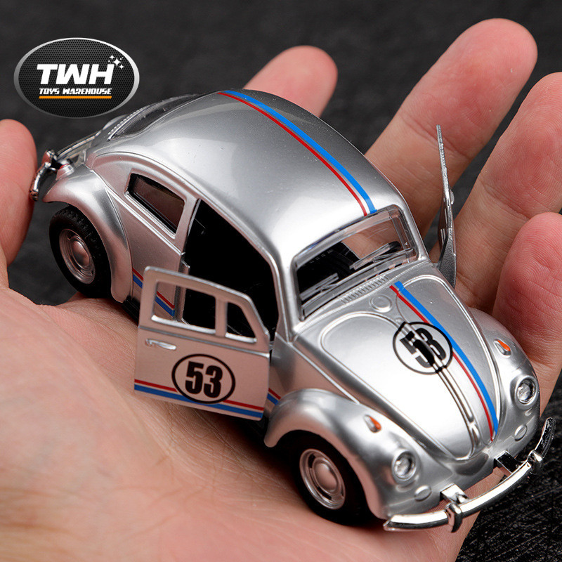 [REDSUNS] DIECAST MAINAN MOBIL VW BEETLE HERBIE 53 SKALA 1:38 BAHAN METAL HADIAH KADO & KOLEKSI