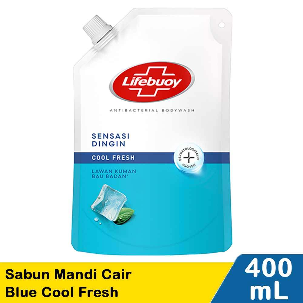 Lifebuoy Sabun Mandi Cair Refill Blue Cool Fresh 400mL