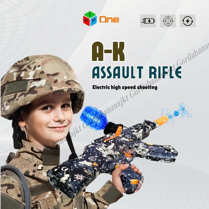 PROMO  Mainan anak AK Assault rifle manual dan automatic watergel blaster
