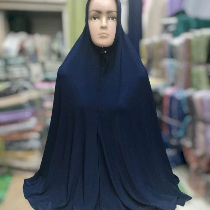 jilbab instan jersey  size xxl / bergo jersey size xxl - navy, XXL
