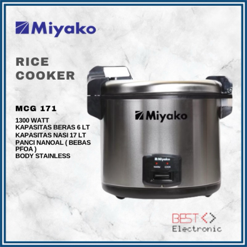 NEW Rice Cooker Miyako Jumbo MCG 171 6 Liter Magic Warmer Jumbo Miyako MCG 171 Penanak Nasi Jumbo Mi