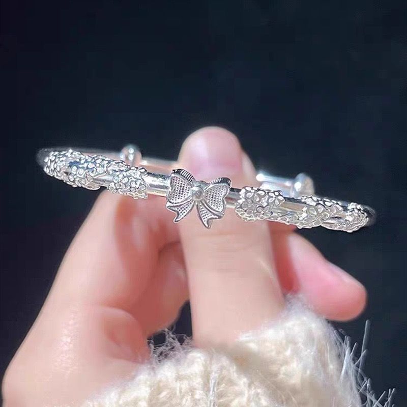 2025 Gelang Perak Busur Berlapis Emas - Gelang Wanita