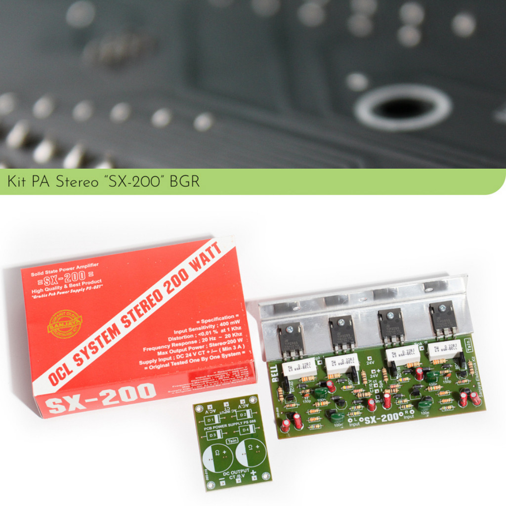 Kit Rakitan Power Stereo 200w 200 wat SX-200 by BGR BELL